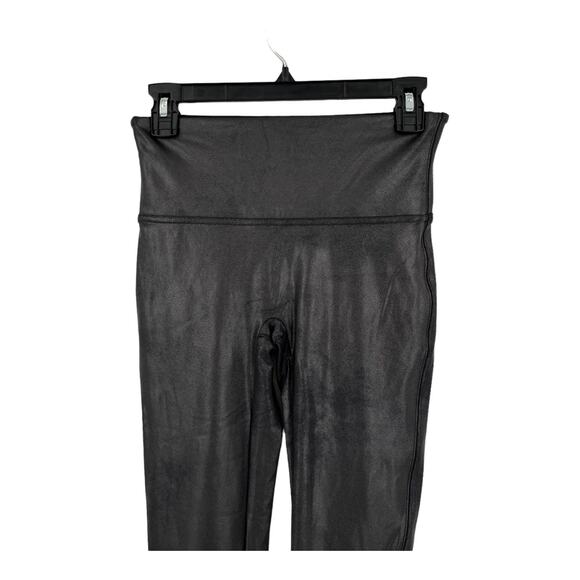 Spanx leggings 2437 faux leather black size Medium M - Picture 2 of 5
